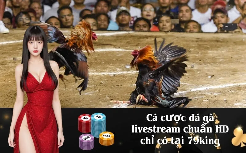 Cá cược đá gà livestream chuẩn HD chỉ có tại 79king