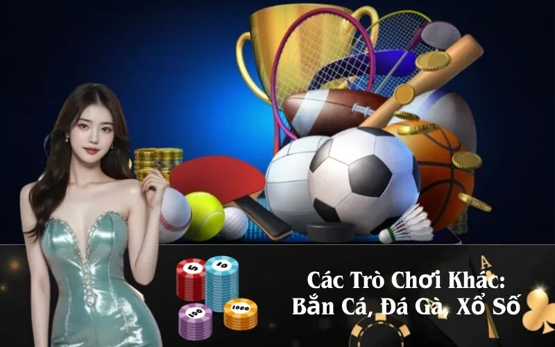 Các Trò Chơi Khác: Bắn Cá, Đá Gà, Xổ Số